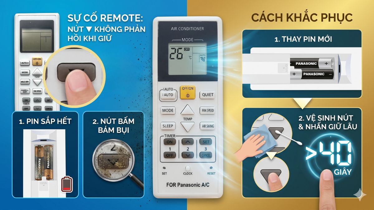 Những lỗi thường gặp khi chuyển độ F sang độ C Panasonic