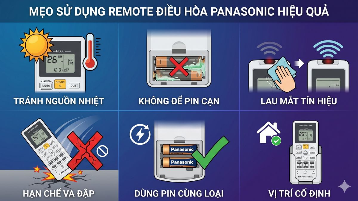 Mẹo sử dụng remote điều hòa Panasonic hiệu quả