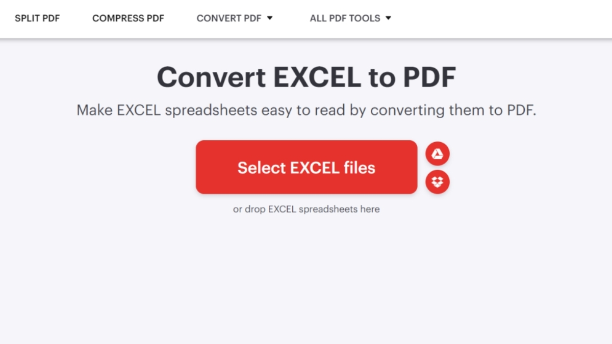 Cách chuyển file Excel sang PDF không bị cắt bằng ilovepdf - bước 2