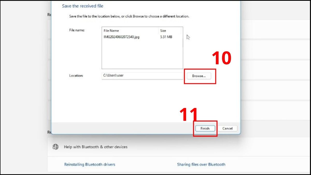 cách chuyển video từ điện thoại sang máy tính bằng bluetooth bước 5