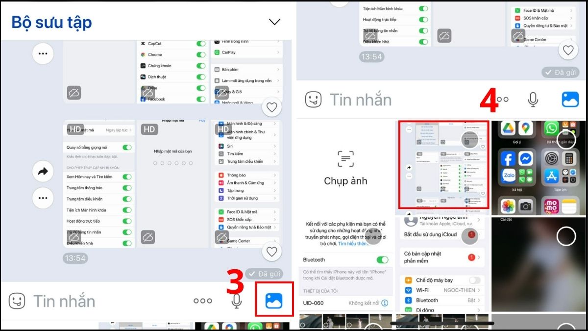cách chuyển video từ điện thoại sang máy tính bằng zalo bước 2