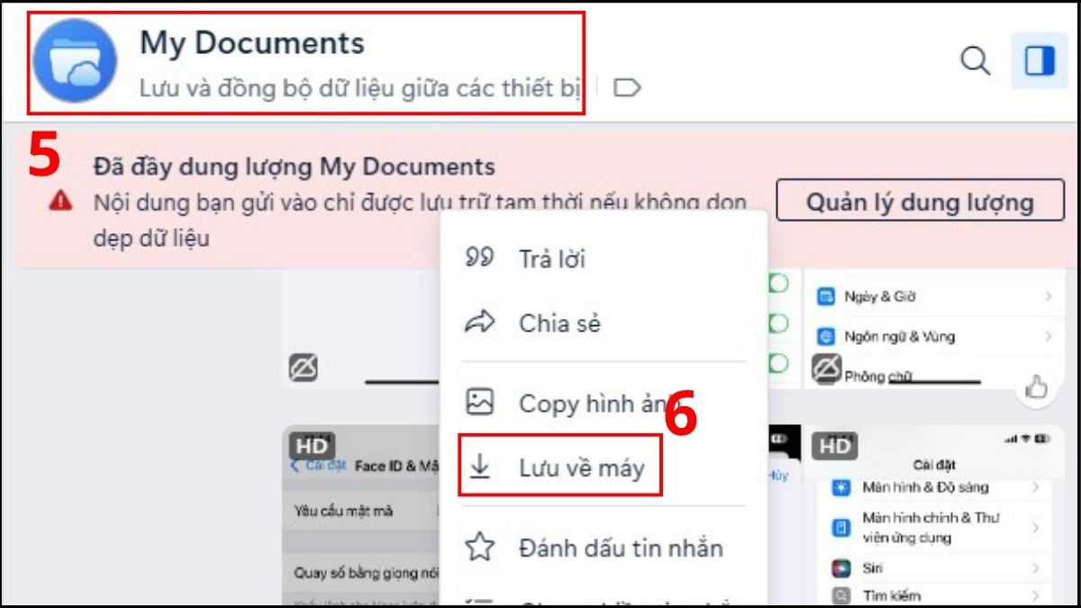 cách chuyển video từ điện thoại sang máy tính bằng zalo bước 3