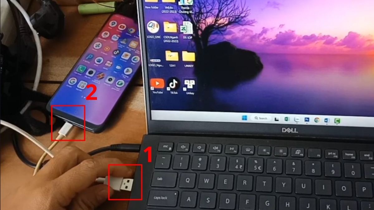 cách chuyển video từ điện thoại sang máy tính bằng usb bước 1