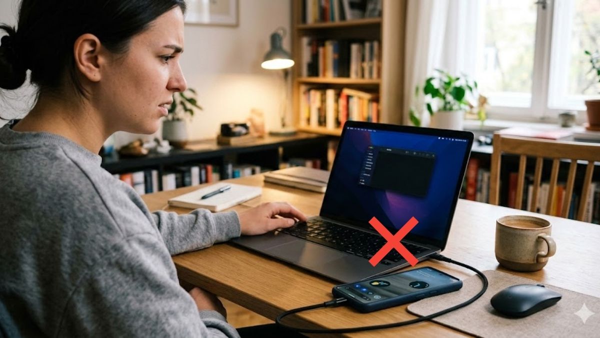 Máy tính không nhận điện thoại khi cắm USB