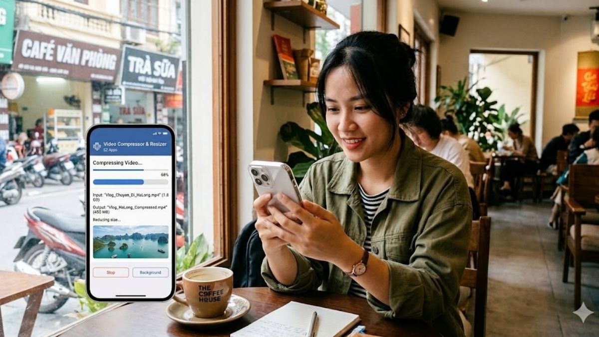 Nén video trước khi chuyển để tiết kiệm thời gian