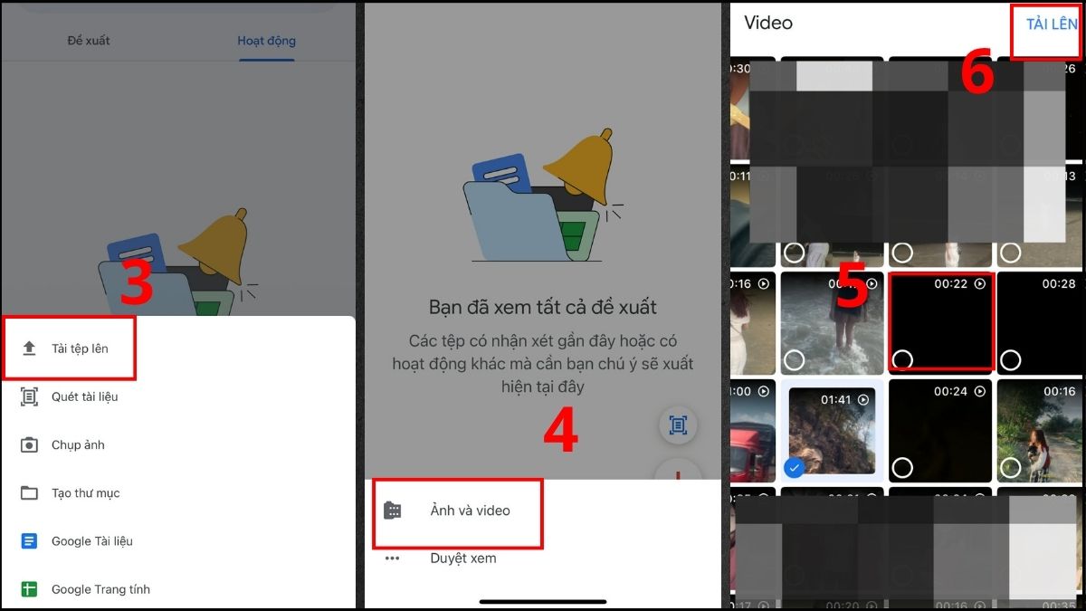 cách chuyển video từ điện thoại sang máy tính bằng google drive bước 2