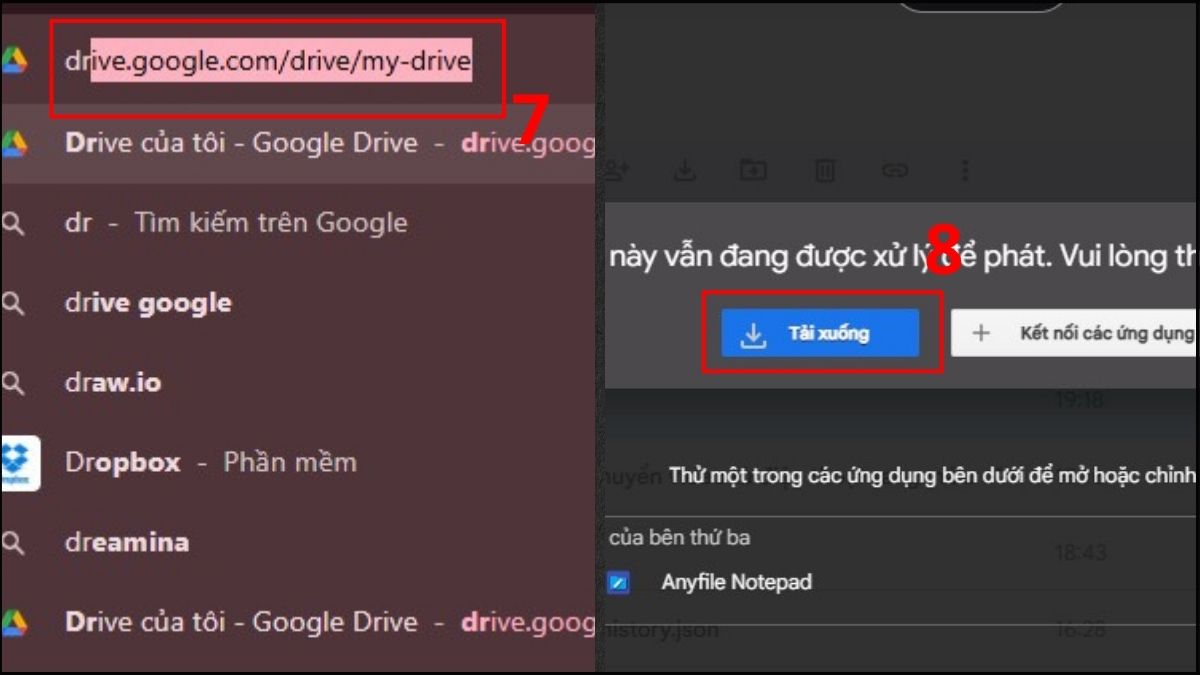 cách chuyển video từ điện thoại sang máy tính bằng google drive bước 3
