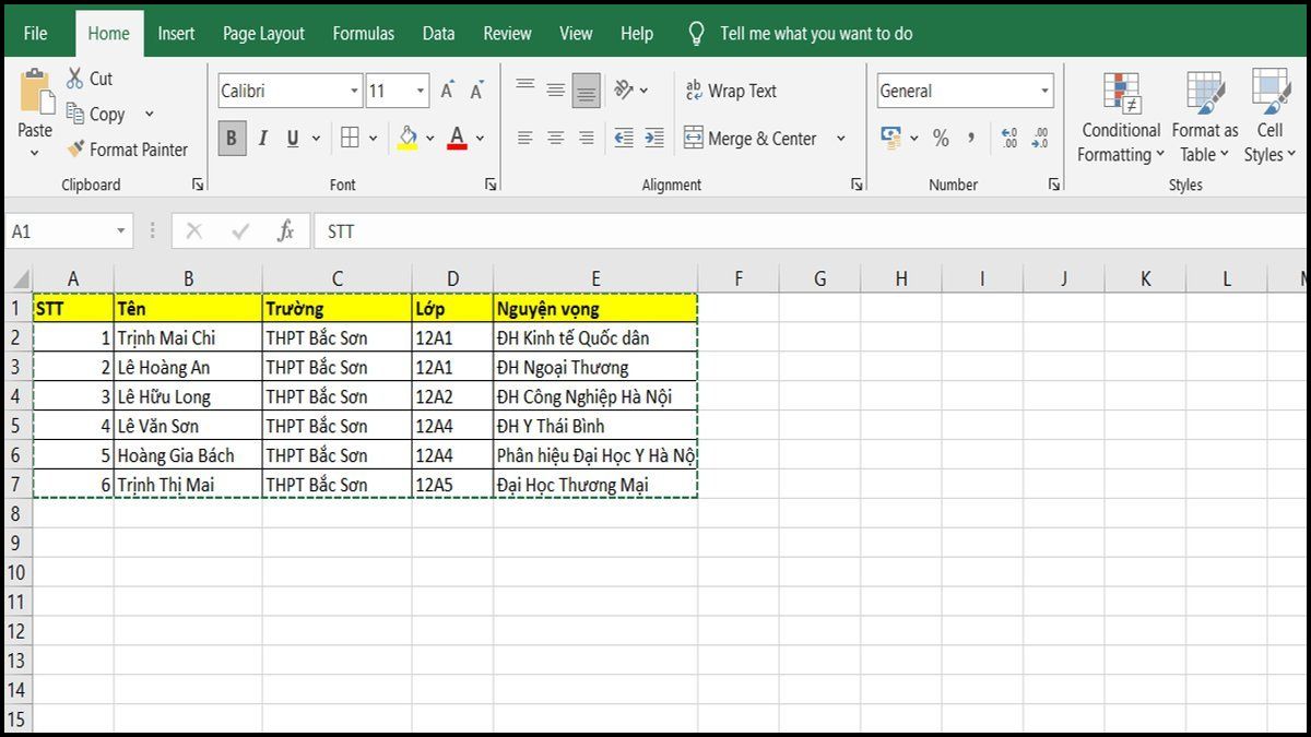 Cách copy bảng Excel sang Google Docs/Sheets bước 1
