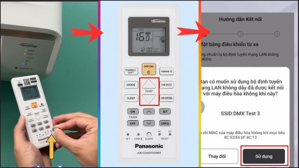 Cách dùng điều khiển điều hòa Panasonic trên điện thoại bước 3
