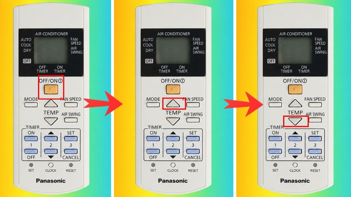 Cách dùng điều khiển điều hòa Panasonic model cũ để cài đặt nhiệt độ