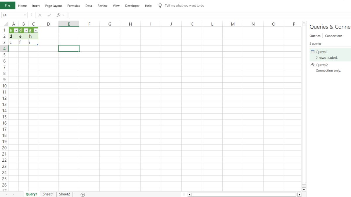 Xuất dữ liệu từ Power Query về 1 Sheet kết quả - bước 3