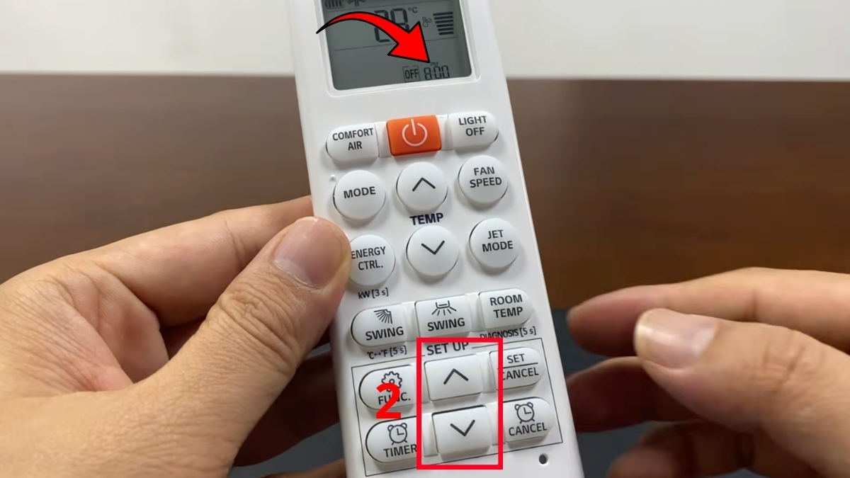 cách hẹn giờ điều hòa LG để tắt bước 2