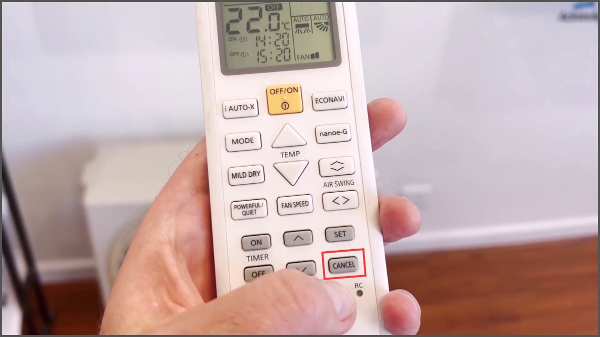 Cách tắt chế độ hẹn giờ điều hòa Panasonic bước 2