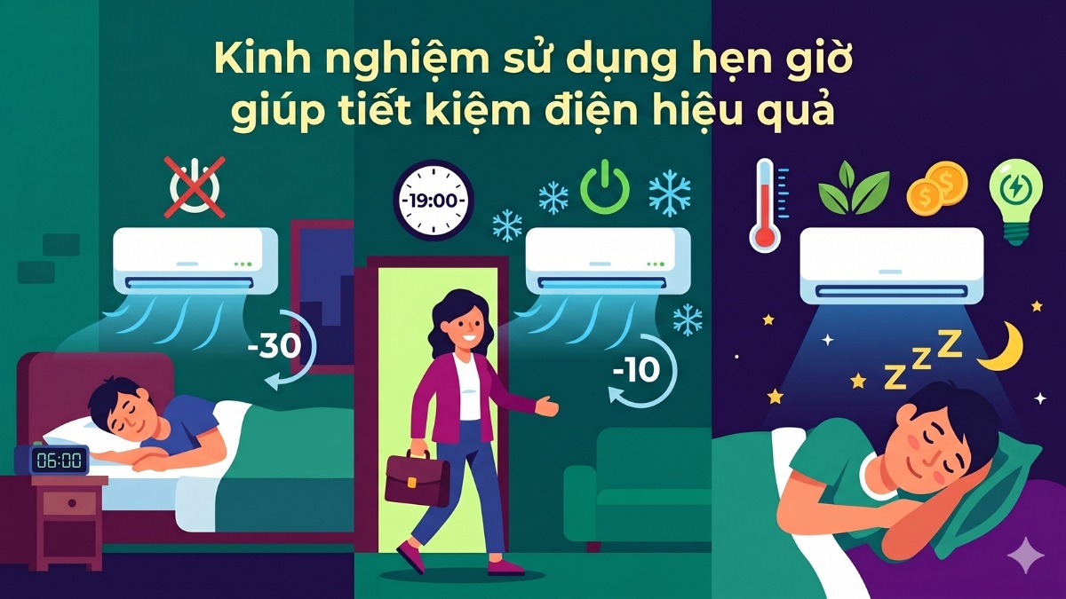 Kinh nghiệm sử dụng hẹn giờ giúp tiết kiệm điện hiệu quả
