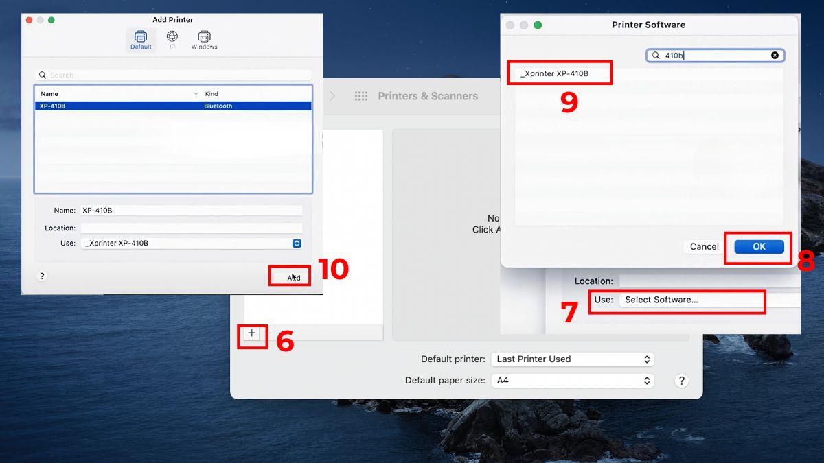 cách in trên macbook - kết nối qua bằng bluetooth bước 5