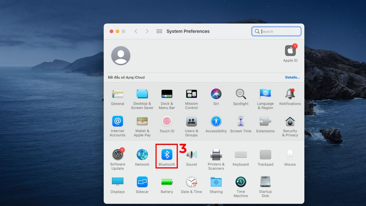 cách in trên macbook - kết nối qua bằng bluetooth bước 2