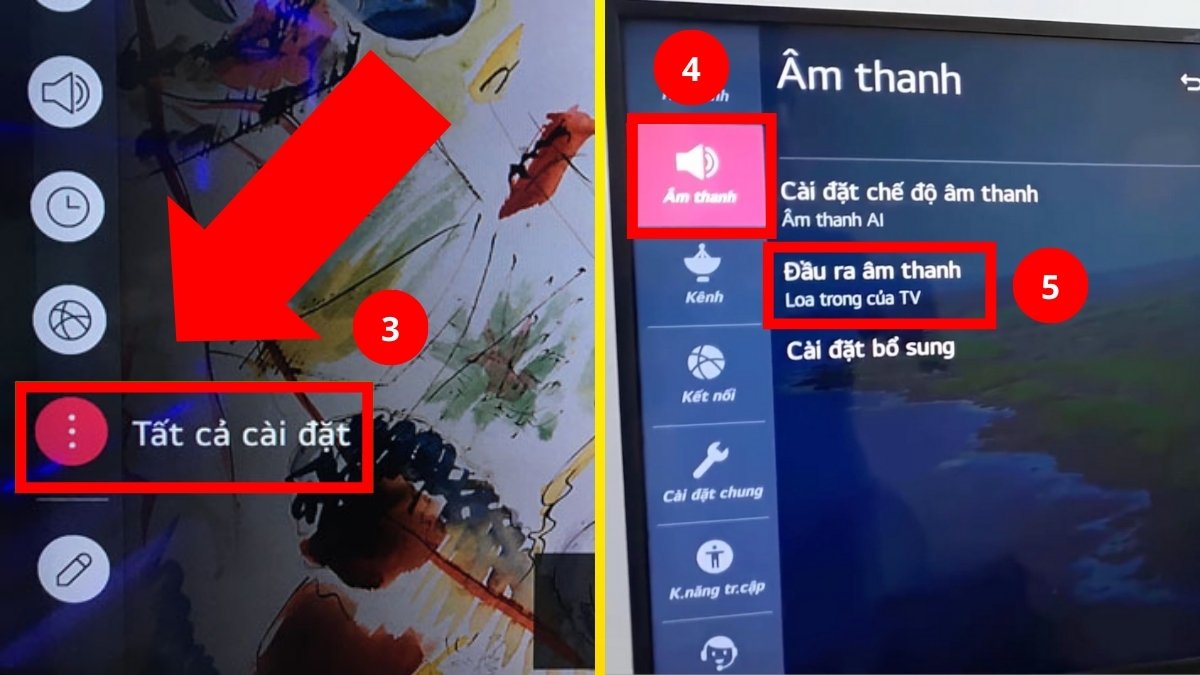 Cách kiểm tra tivi LG có Bluetooth hay không bước 2