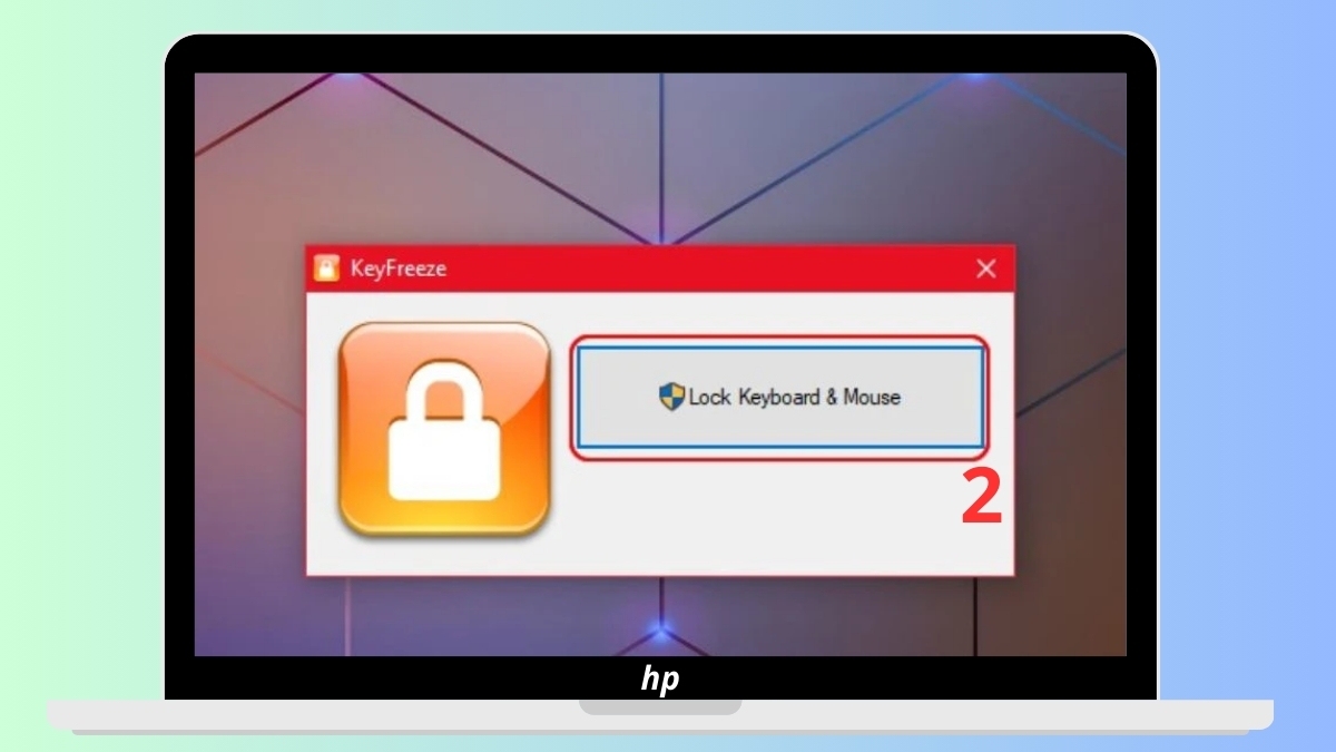 mở khóa bàn phím laptop HP bằng keyfreeze bước 2