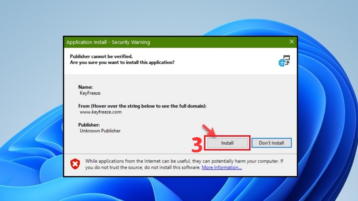 cách khóa bàn phím laptop HP bằng keyfreeze bước 3
