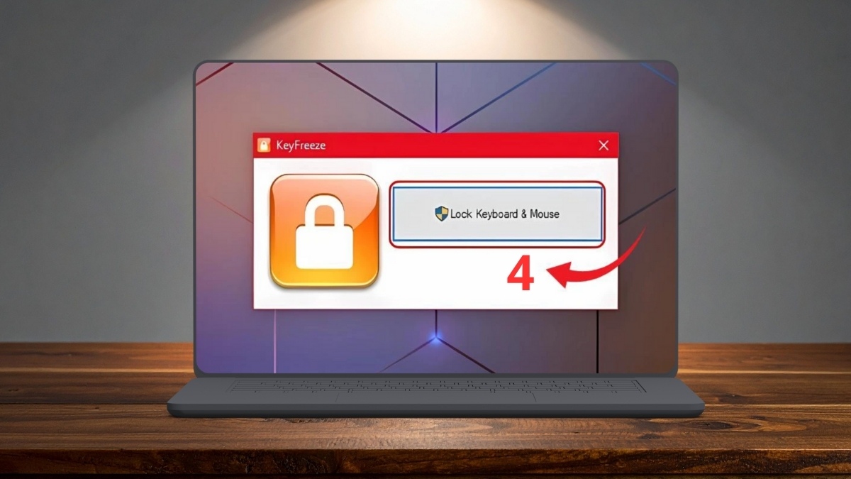 cách khóa bàn phím laptop HP bằng keyfreeze bước 4