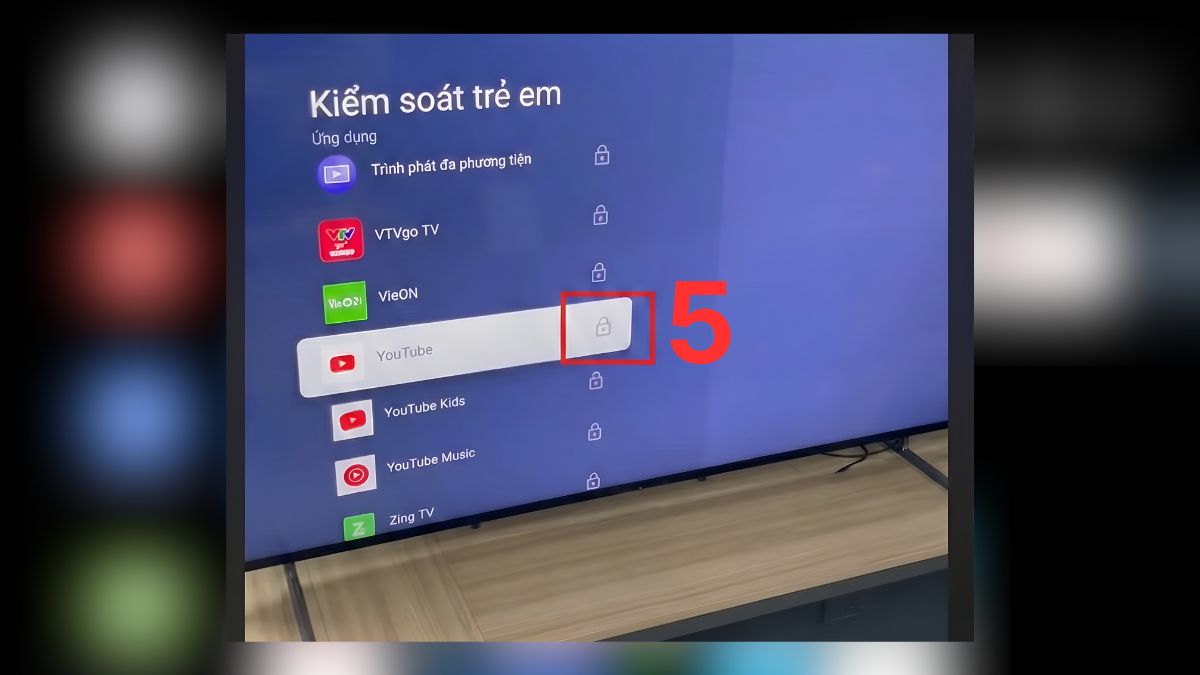 cách mở khóa tivi Sony bước 5