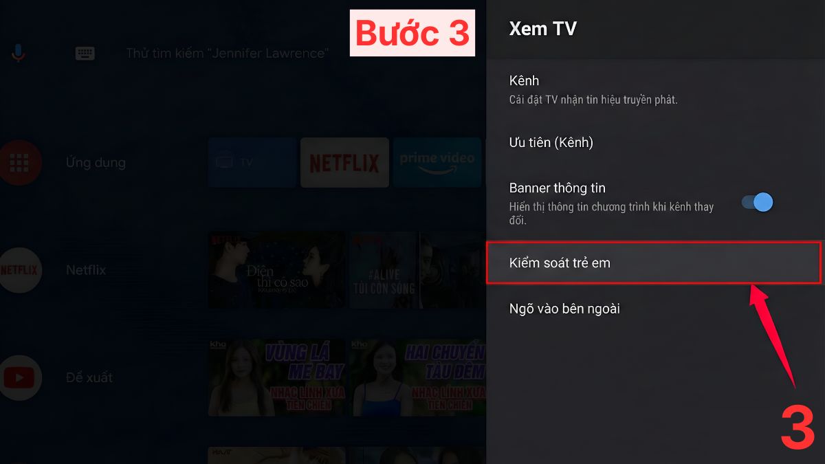 cách khóa tivi Sony bước 3