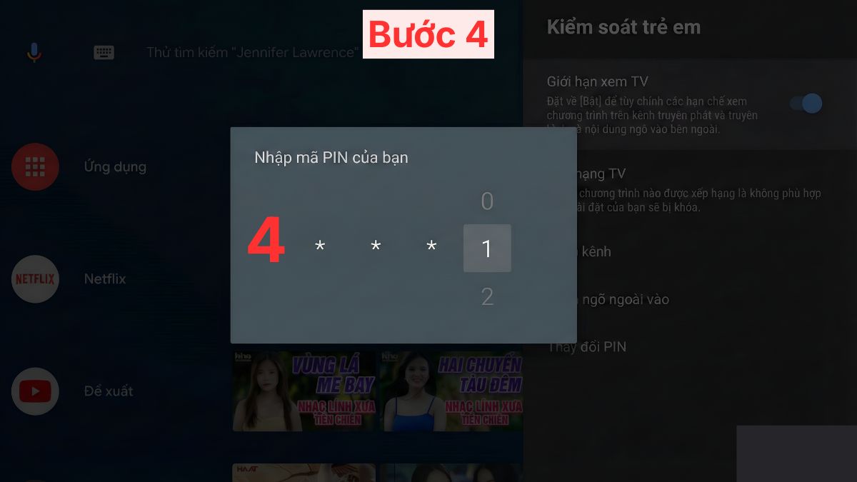 cách khóa tivi Sony bước 4