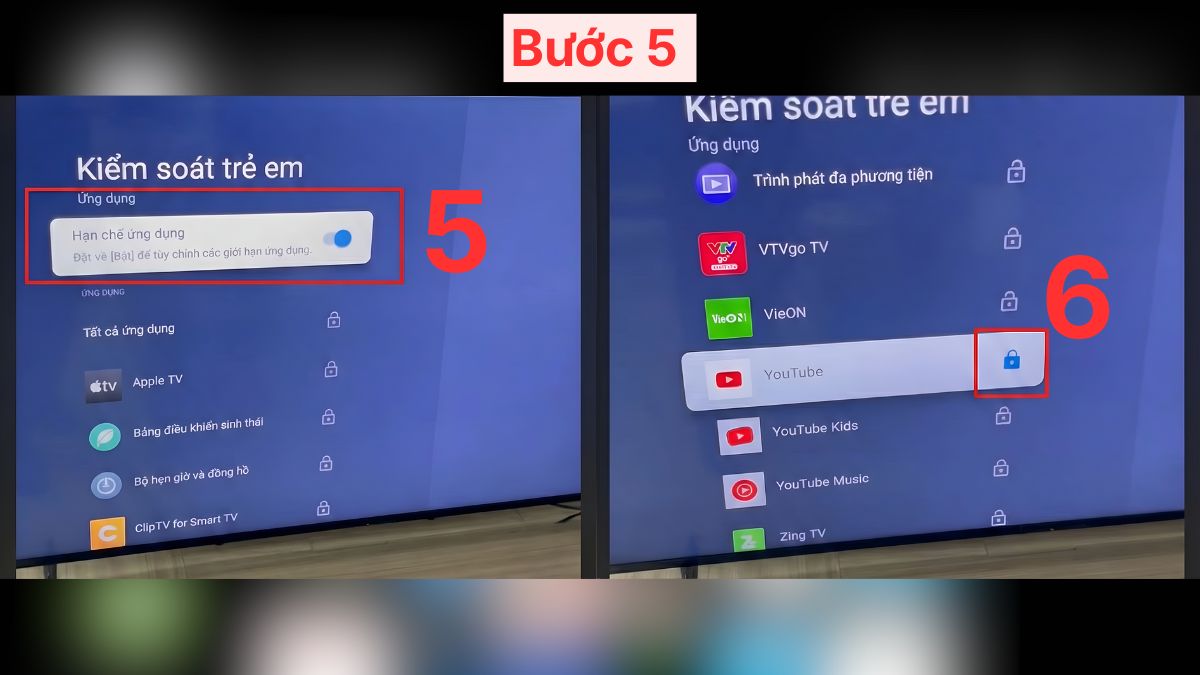 cách khóa tivi Sony bước 5