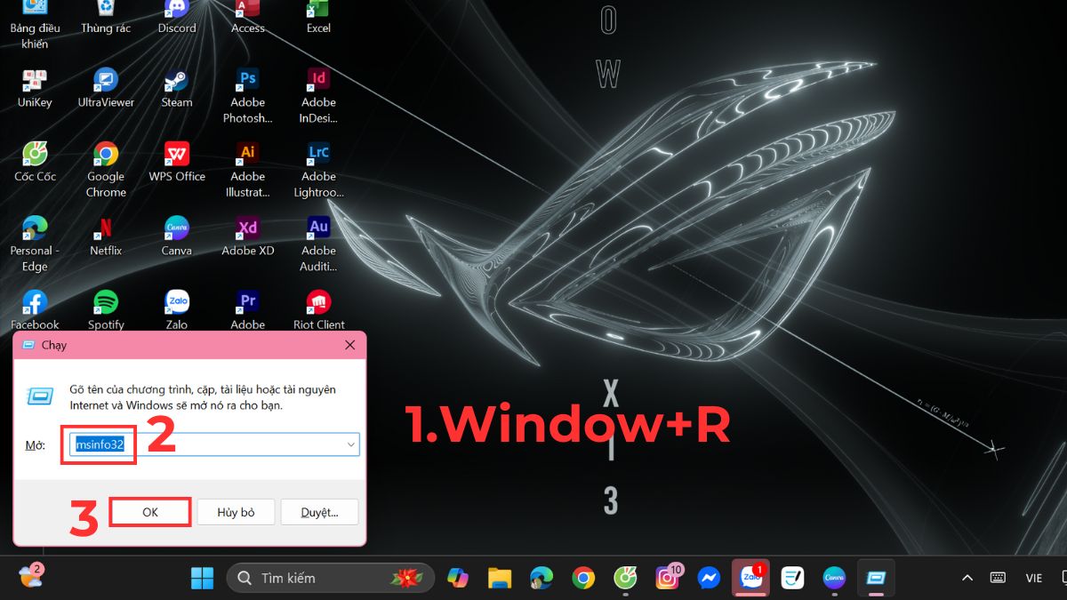 Cách kiểm tra máy tính 32 hay 64 bit bằng sử dụng system information bước 1
