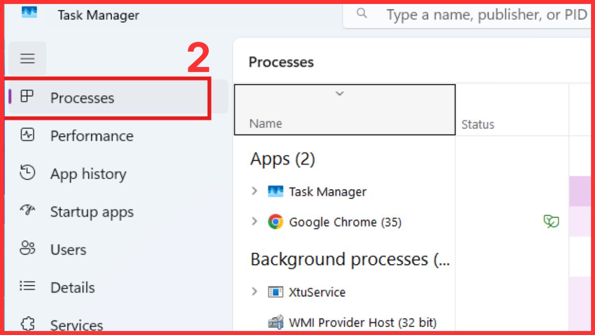Kiểm tra tình trạng CPU bước 2