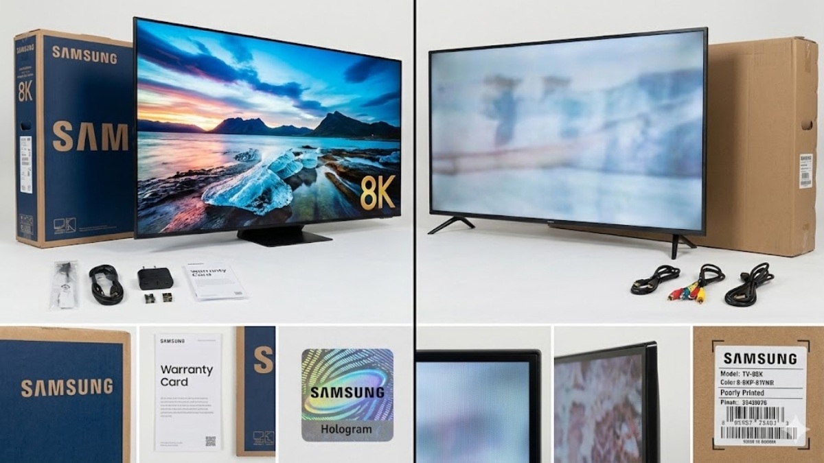 Cách phân biệt tivi Samsung chính hãng và hàng giả