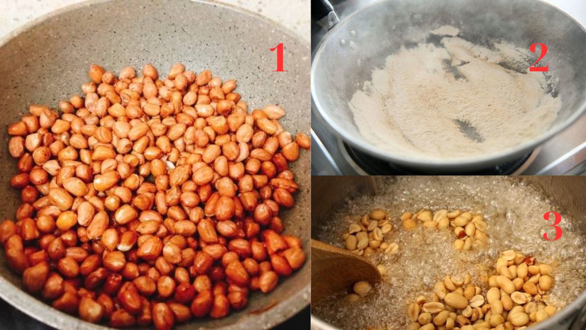 Hướng dẫn cách làm mứt lạc tết bọc ngô nhanh chóng