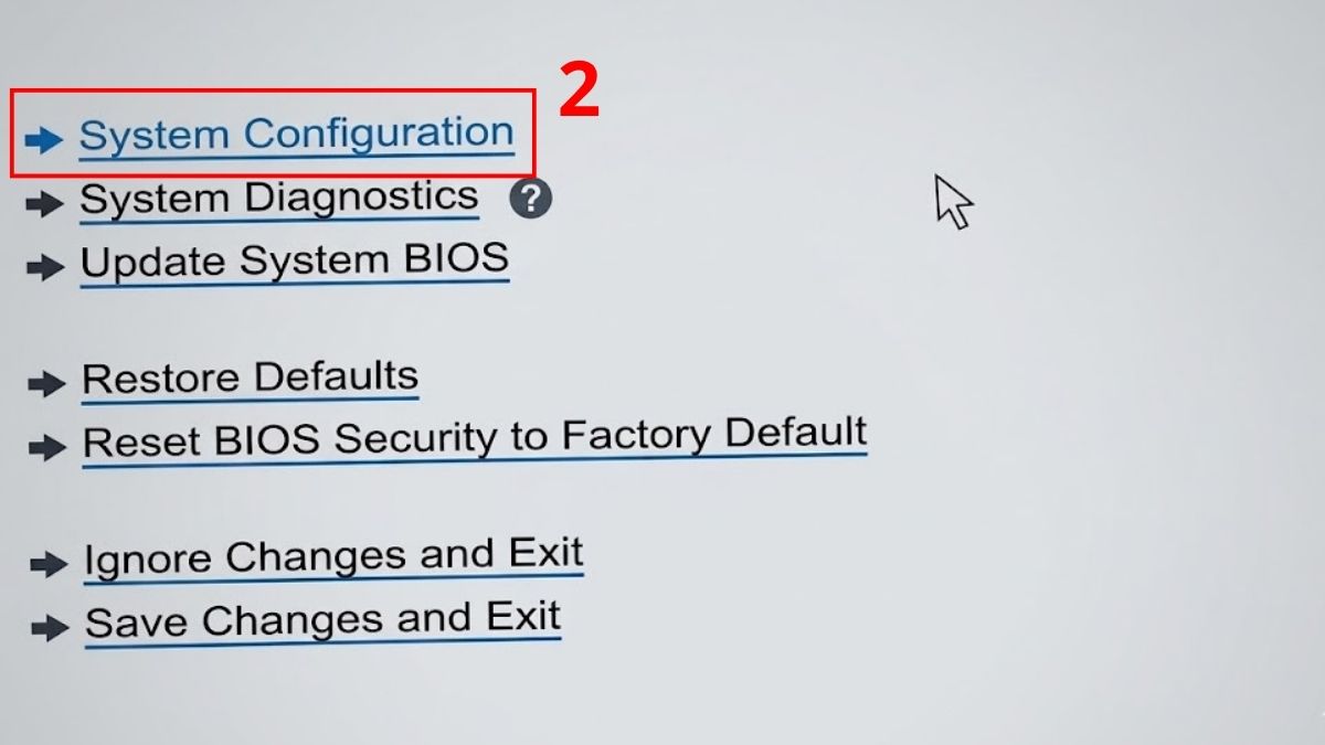 Kiểm tra cài đặt trong BIOS bước 2