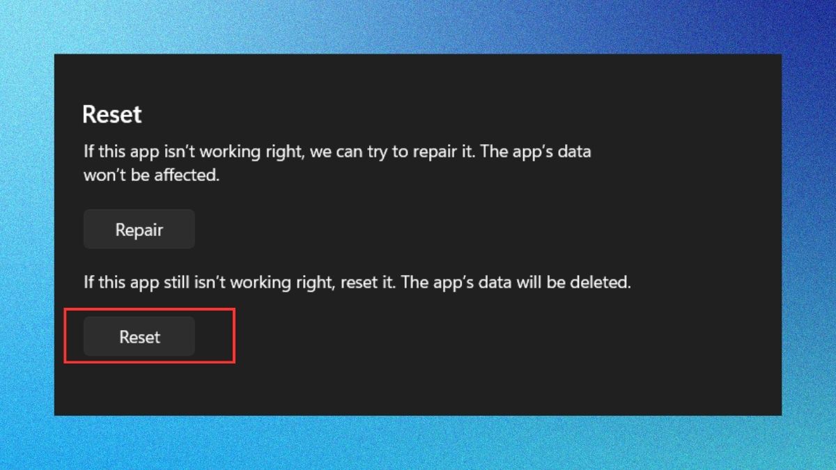 Cách sửa lỗi không mở được Calculator trên máy tính bằng repair bước 4