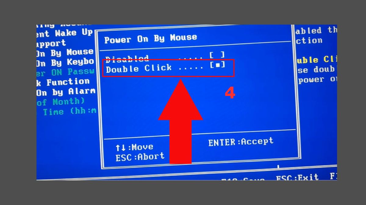 cách mở laptop dell không có nút nguồn bằng chuột bước 4
