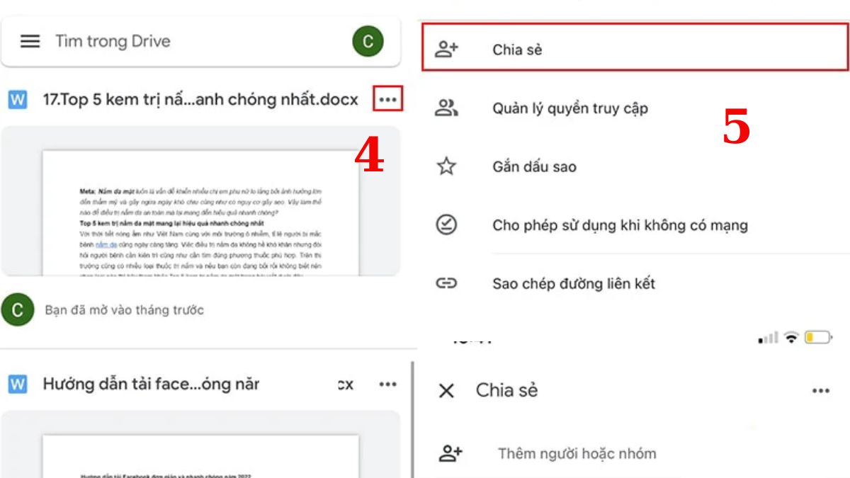 Cách chia sẻ file nén trên điện thoại qua google drive dễ dàng