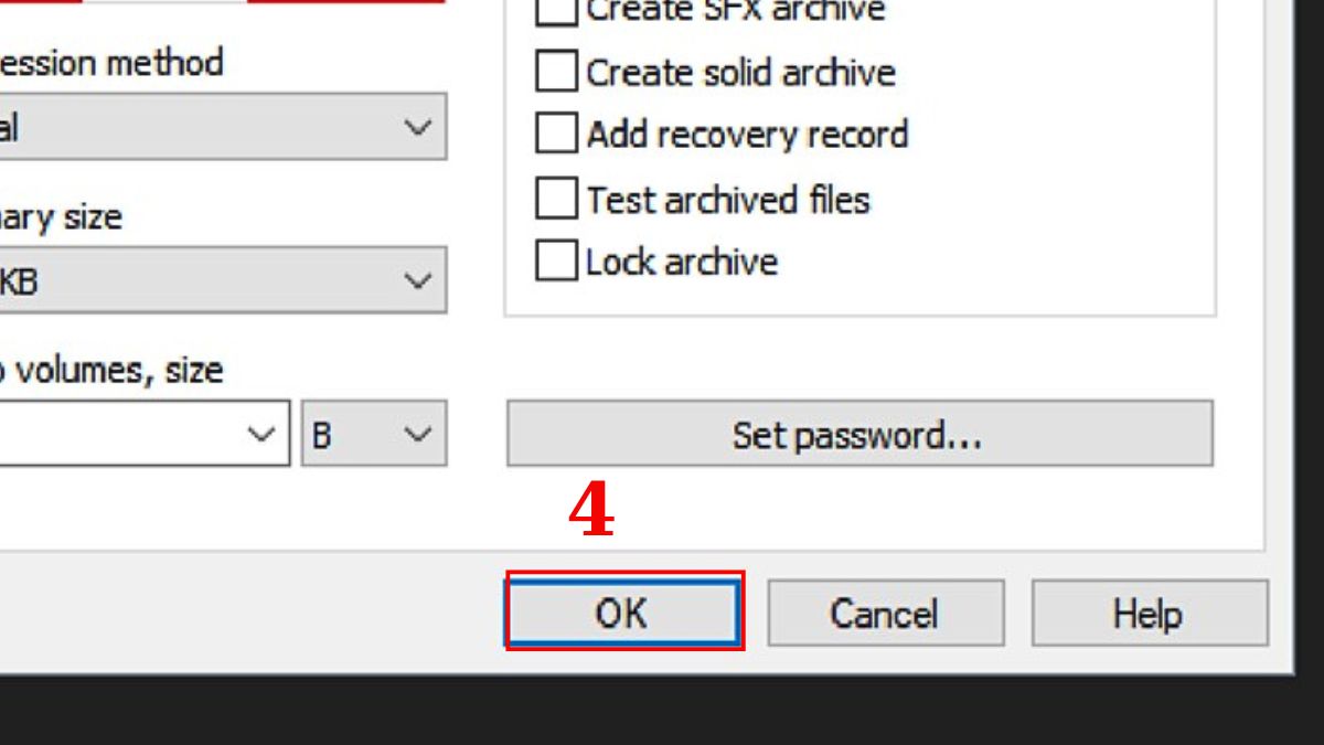Cách tạo file nén .RAR và .ZIP bằng WinRAR - bước 3