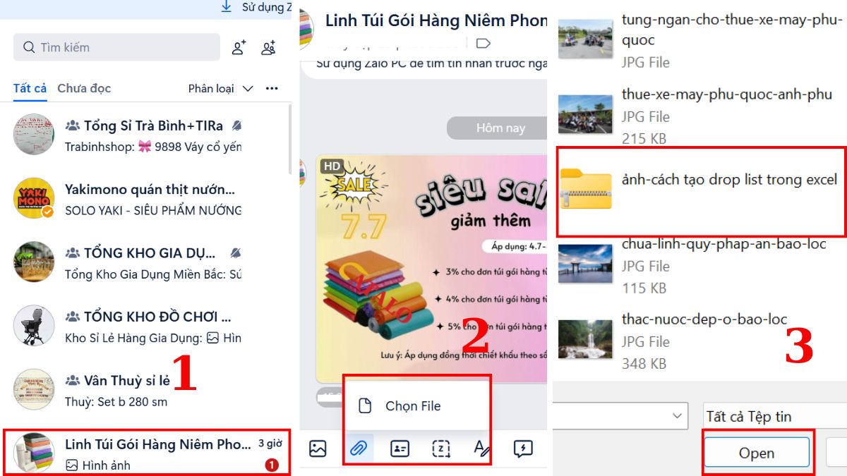 Cách chia sẻ file nén trên máy tính qua zalo