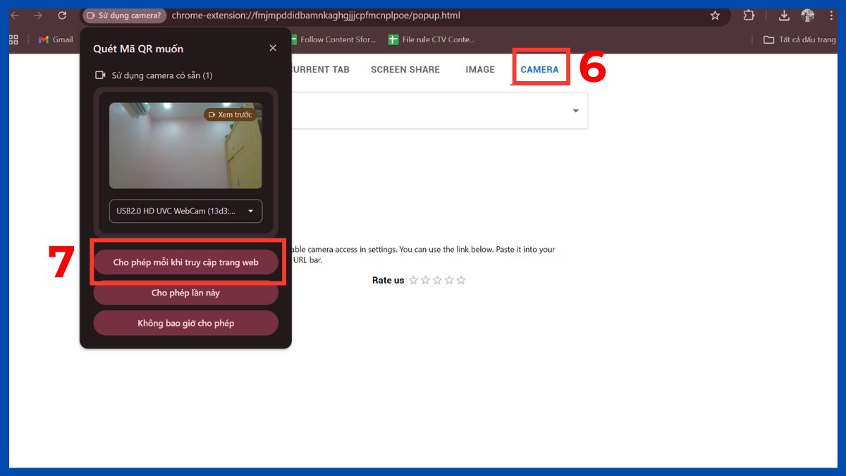 cách quét mã QR WiFi trên laptop bằng QR Code trên Chrome bước 4
