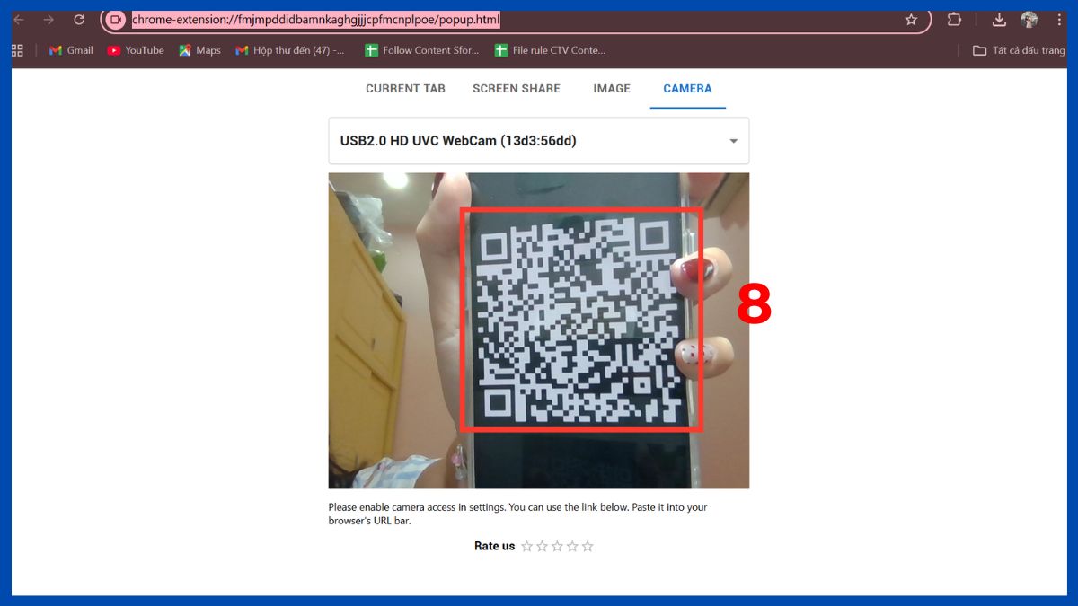 cách quét mã QR WiFi trên laptop bằng QR Code trên Chrome bước 5