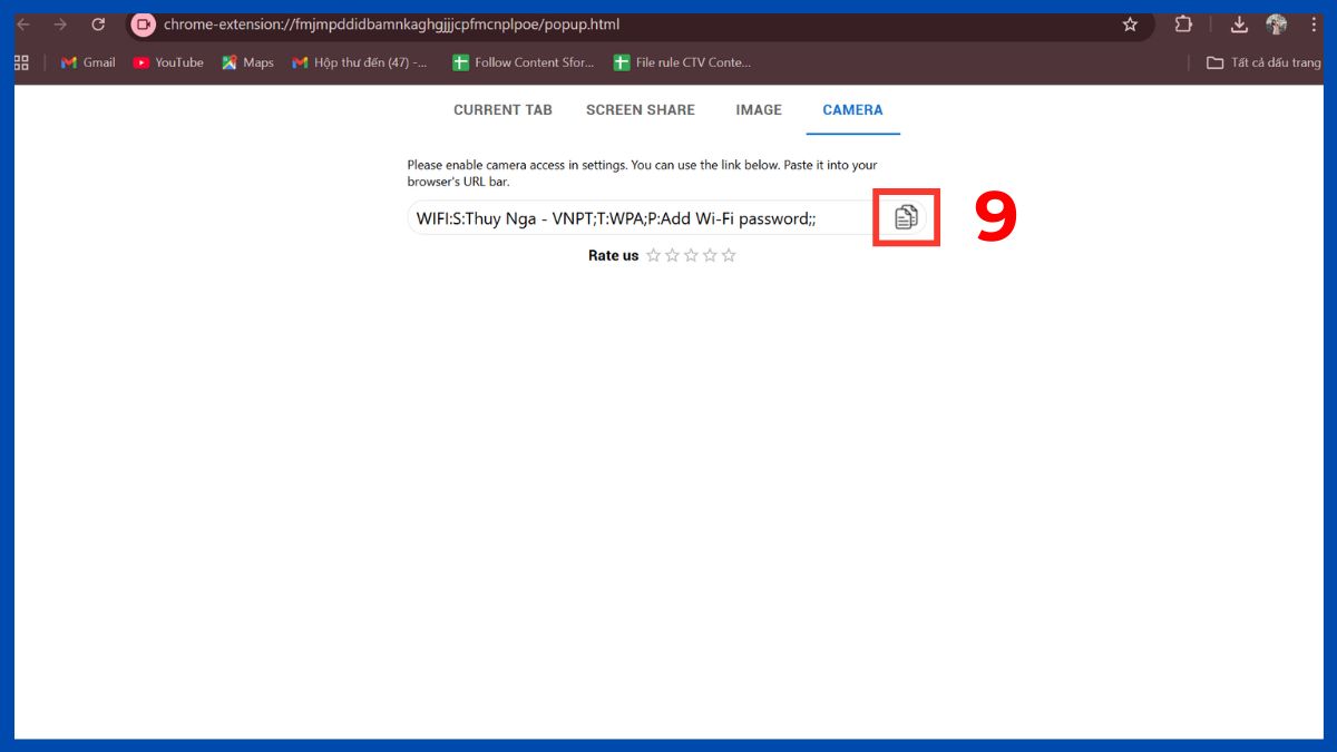 cách quét mã QR WiFi trên laptop bằng QR Code trên Chrome bước 5 tiếp theo