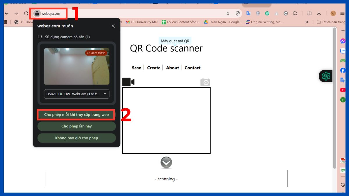 Sử dụng trang WebQR.com bước 2