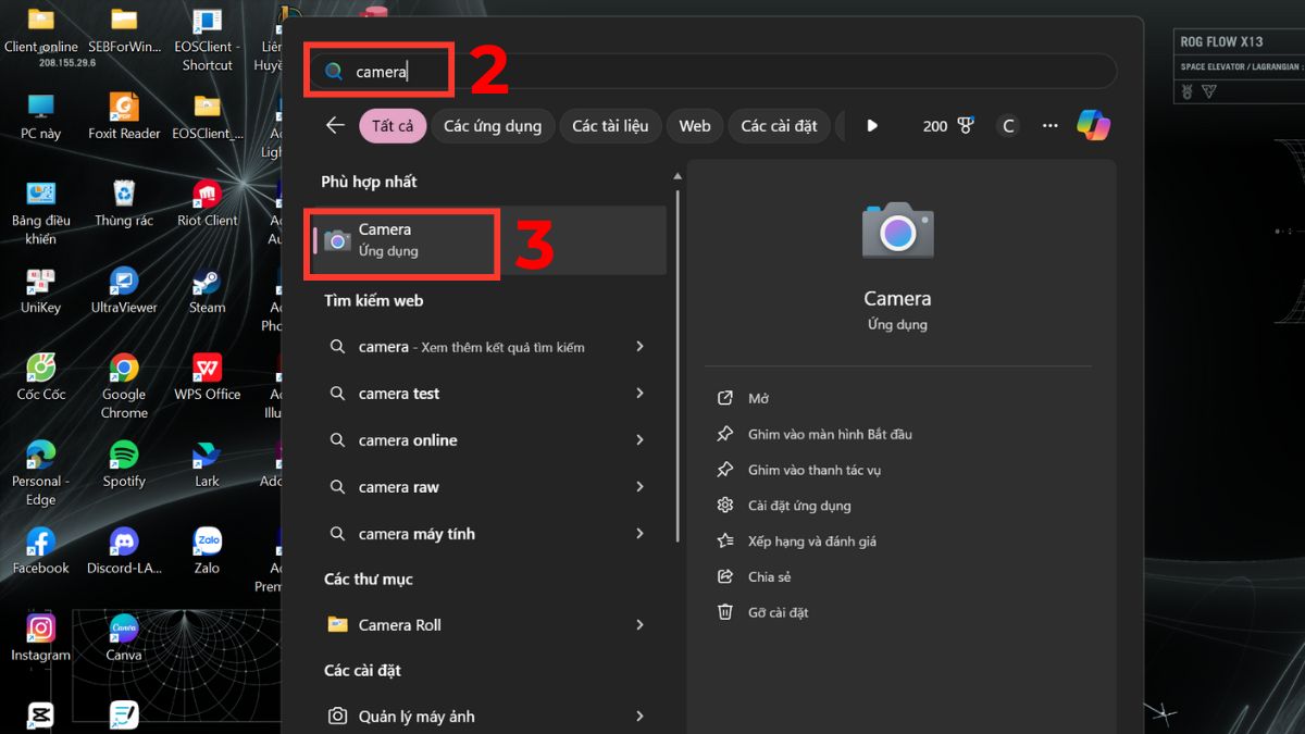 cách quét mã QR WiFi trên laptop bằng windows camera bước 1 tiếp theo
