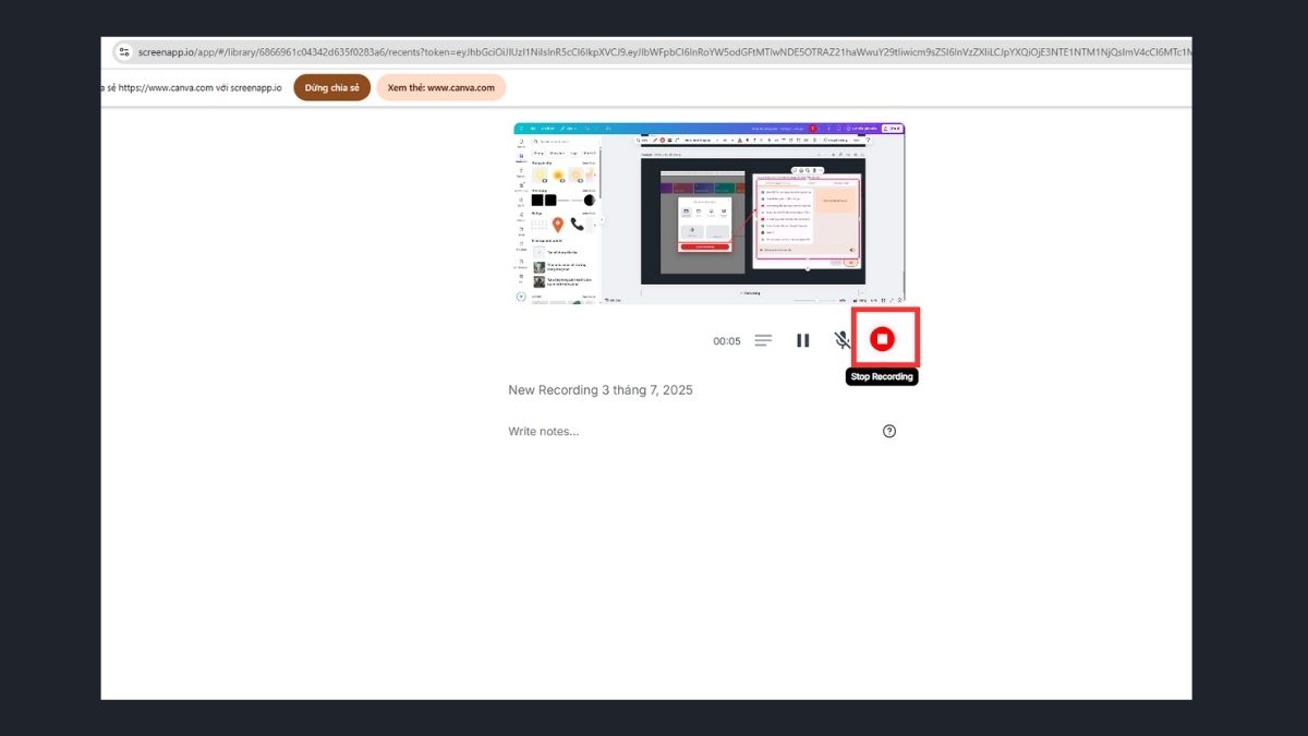 cách quay màn hình máy tính bằng screenapp - bước 3