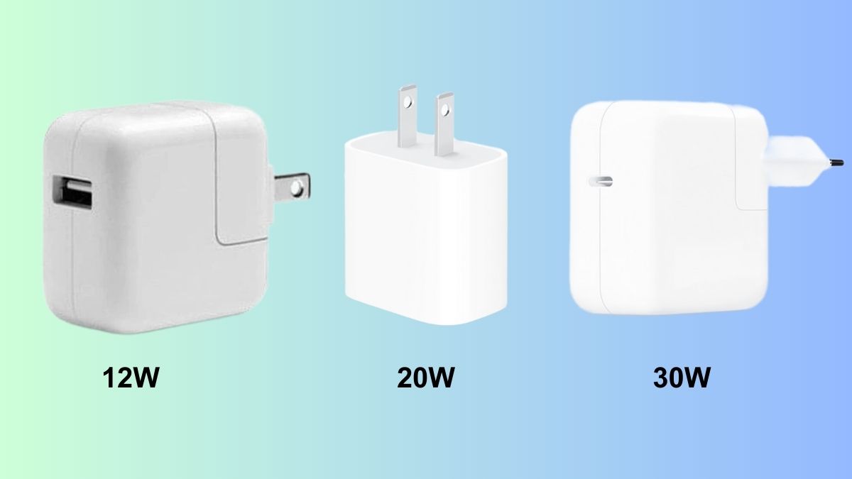 So sánh thời gian sạc iPad theo từng cách sạc