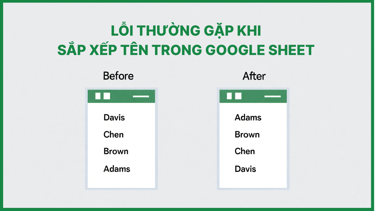 Những lỗi thường gặp khi sắp xếp và cách khắc phục