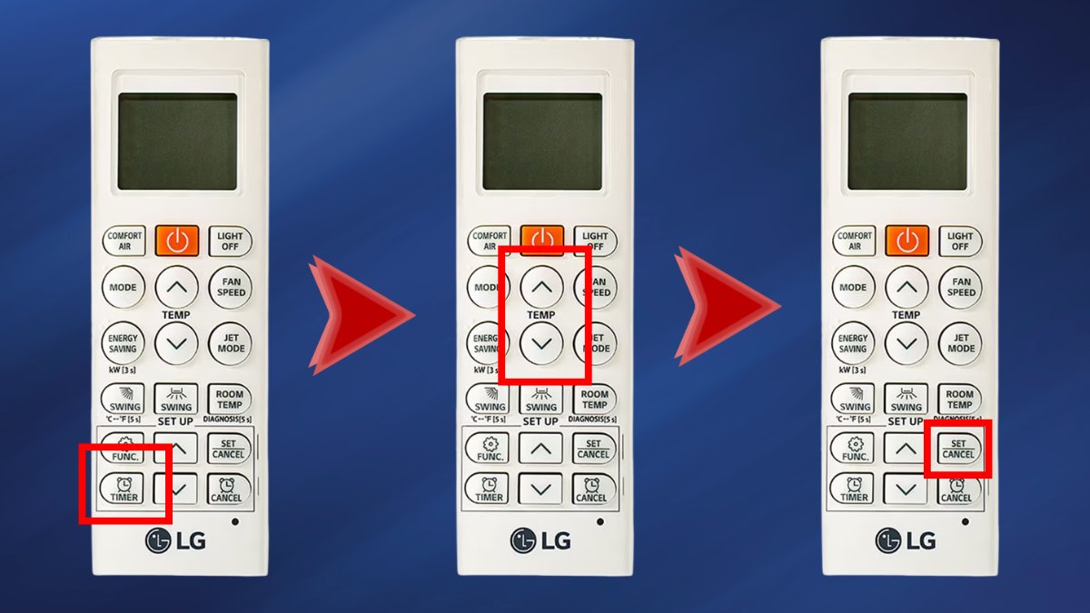 cách sử dụng điều khiển điều hòa LG để cài đặt hẹn giờ