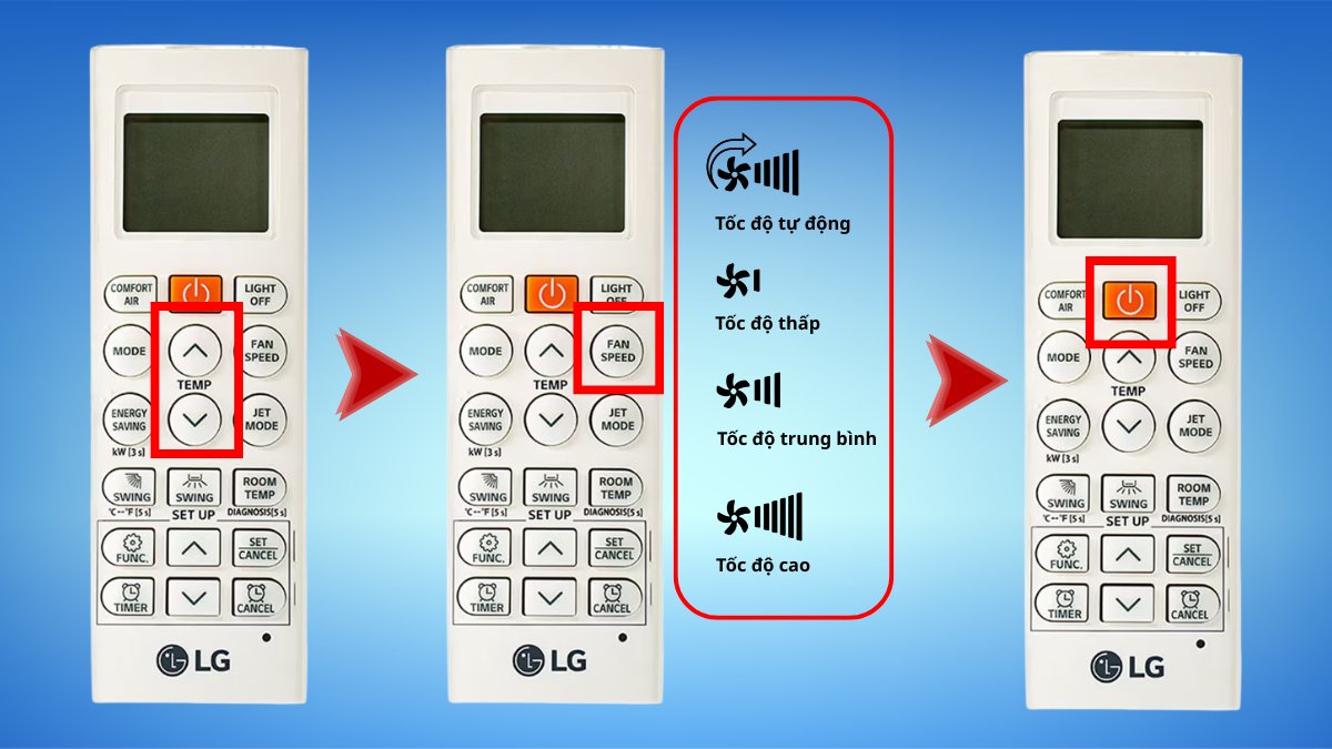 cách sử dụng điều khiển điều hòa lg để chỉnh nhiệt độ phù hợp bước 3