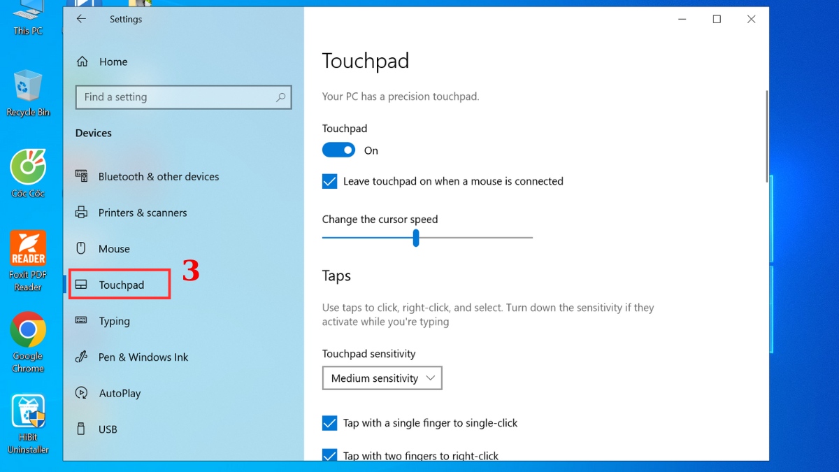 cách sử dụng laptop Dell cho người mới bắt đầu với Touchpad bước 3