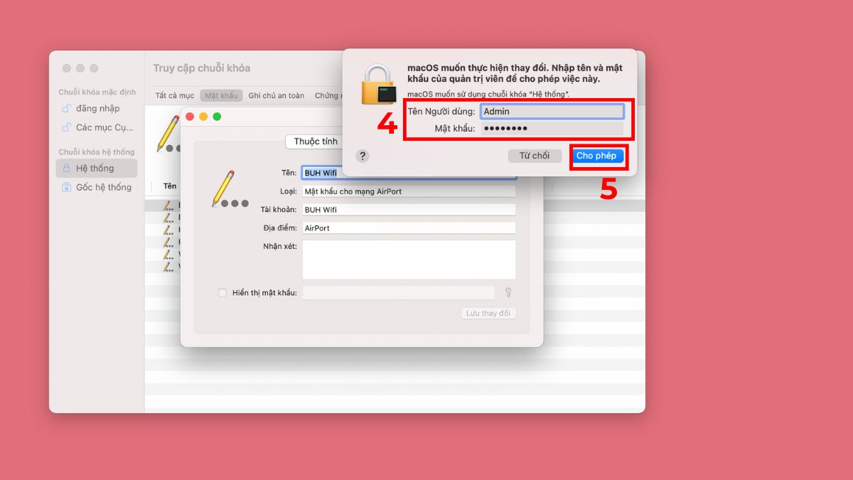 Cách xem lại pass WiFi trên MacBook bước 4